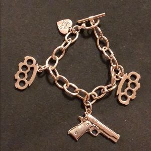 Rock rebel charm bracelet